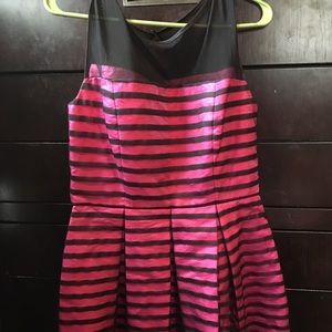 Pink & Black Lace Dress